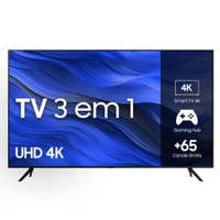 Samsung Smart TV 75" UHD 4K 75CU7700 2023, Processador Crystal 4K, Gaming Hub, Visual Livre de Cabos