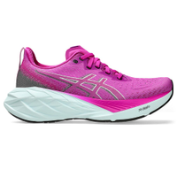 Tênis ASICS Novablast 4 - Feminino - Rosa com Azul e Cinza