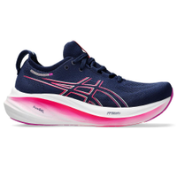 Tênis ASICS GEL-Nimbus 26 - Feminino - Azul Marinho com Branco e Rosa