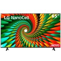 Smart TV 65" 4K LG NanoCell 65NANO77SRA com processador ThinQ AI, sistema WebOS, Google Assistente, Alexa built in, Wi-Fi, Bluetooth e 3 HDMI
