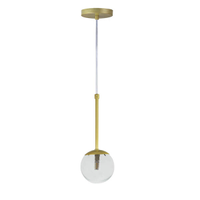 Pendente Globo Esfera de Vidro 12cm - OURO - Vidro Cristal