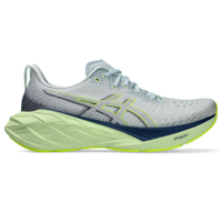 Tênis ASICS Novablast 4 - Masculino - Cinza com Verde e Azul