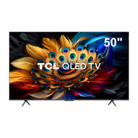 Smart TV 50" QLED 4K TCL 50C655 com Processador AIPQ, Google TV, HDR10+, Wi-Fi Dual Band, Bluetooth Integrado, Google Assistente, Dolby Vision e Atmos
