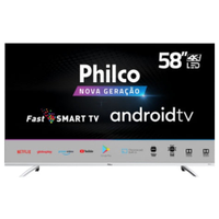Smart TV 58" LCD LED Philco PTV58GAGSKSBL | 4K UHD, com Wi-Fi, com 3 USB, 3 HDMI, 50/60Hz