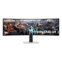 Monitor Gamer Samsung Odyssey OLED G9 49" DQHD, Tela Curva Ultrawide, Painel OLED, 240Hz, 0.03ms, HDR10+, HAS, Micro HDMI, DP, USB Hub Silver