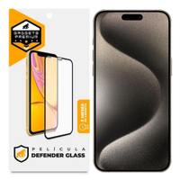 Pelicula para iPhone 15 Pro - Defender Glass Preta - Gshield