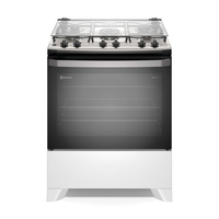 Fogão 5 bocas Electrolux Branco Efficient com Mesa Inox, PerfectCook e VaporBake (FE5IB) - Bivolt