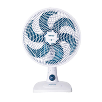 Ventilador de Mesa Mondial Maxis V30MXW 30cm com 6 pás, 3 velocidades e 50W Branco / Azul - 220V