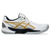 Tênis ASICS Powerbreak FF - Masculino - Branco com Preto e Dourado