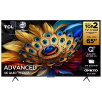 Smart TV 65" QLED 4K TCL 65C655 com processador AIPQ, Google TV, Dolby Vision Atmos, HDR10+, Wi-Fi Dual Band, Bluetooth Integrado e Google Assistente