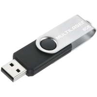 Pen Drive Multilaser PD587 Twist USB 2.0 Preto 8GB