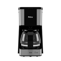 Cafeteira Elétrica Philco PCF20A 20 Xícaras com Sistema Corta Pingos e Base Aquecedora 650W - Preta - 110V