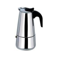 Cafeteira Italiana Inox Luxo 4 Xícaras Café Expresso - Cinza