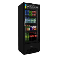 Visa Cooler Refrigerador Expositor de Bebidas Vertical 2 a 8ºc 370L Vb40ah 220v All Black Metalfrio - 220V