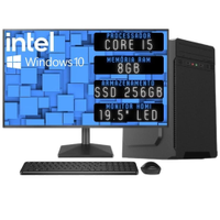 Computador Completo 3green Desktop Intel Core i5 8GB Monitor 19.5" HDMI SSD 256GB Windows 10 3D-083