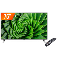 Smart TV LED 75" 4K UHD LG 75UN801C 4 HDMI 2 USB Wi-Fi Assitente Virtual Bluetooth