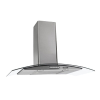 Coifa de Parede 75cm Vidro Curvo Duto Slim Fogatti Inox - 220V