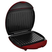 Sanduicheira Philco Mini Grill Antiaderente Inox e Vermelho - 110V