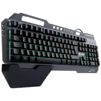 Teclado Gamer VX Gaming ARMOR LED 7 Cores 1.8 M USB Sensacao Mecanica Poio de Pulso MAGNETICO-GT500