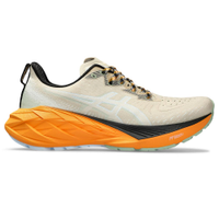 Tênis ASICS Novablast 4 TR - Masculino - Bege com Laranja e Preto