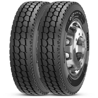 Kit 2 Pneu Aro 22.5 295/80R22.5 Prometeon by Pirelli G02 On-Off Pro Multiaxle 152/148L TL