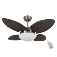 Ventilador Volare Mini P Palmae Tabaco 127V Controle Remoto