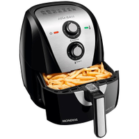 Fritadeira Elétrica Sem Óleo Air Fryer Mondial Grand Family AF-55I 5,5L Preta/Inox - 220V