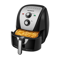 Fritadeira Elétrica Sem Óleo Air Fryer Mondial AFN-60 6L - Preta/Inox - 110V