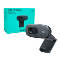 Webcam Logitech C270, Resolução HD 720p/30fps, Microfone - 960-000694