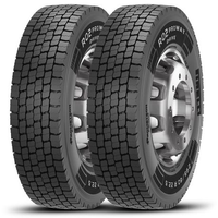 Kit 2 Pneu Aro 22.5 275/80R22.5 Pirelli 149/146M TL R02 Proway Drive