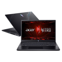 Notebook Gamer Acer Nitro V15 Intel Core i7-13620H, 16GB RAM, RTX 3050, SSD 512GB, 15.6" FHD IPS, 144Hz, Linux, Preto - ANV15-51-73E9