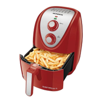 Fritadeira Elétrica Air Fryer Mondial Grand Family Inox AFN-50-RI 5L Vermelha - 127V - 110V