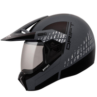 Capacete Bieffe 3 Sport Drift Preto Fosco Grafite Motocross - 60