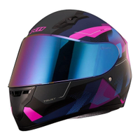 Capacete Moto X11 Trust Pro Transit Azul Rosa 60 - 60