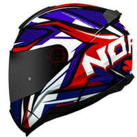 Capacete Masculino Norisk Razor Sharp Azul Moto Fechado - 56