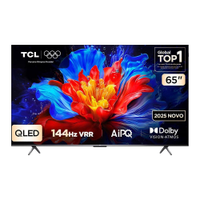 Smart TV TCL 4K QLED 65" Polegadas com Google Assistente, Dolby Atmos e Design Sem Bordas - 65P8K
