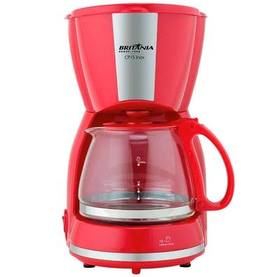 Cafeteira Elétrica Britânia CP15 15 Xícaras - Vermelha/Inox - 220v