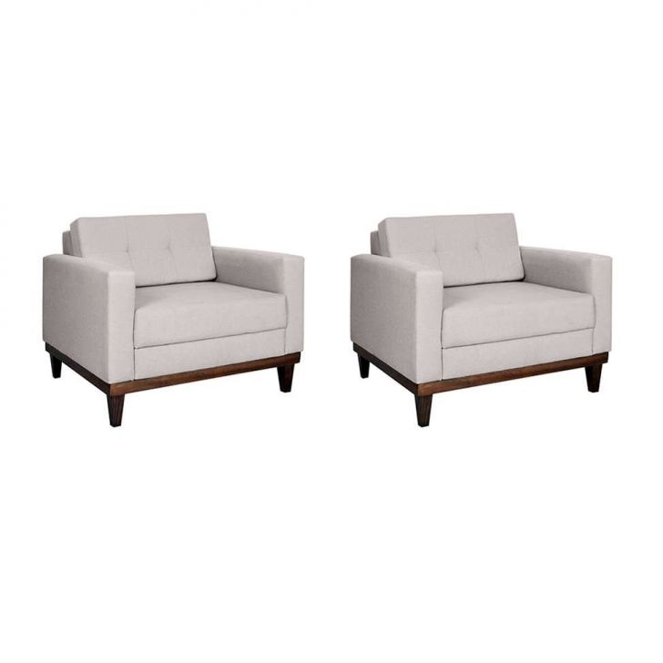 Conjunto com 2 Poltronas Living Cru