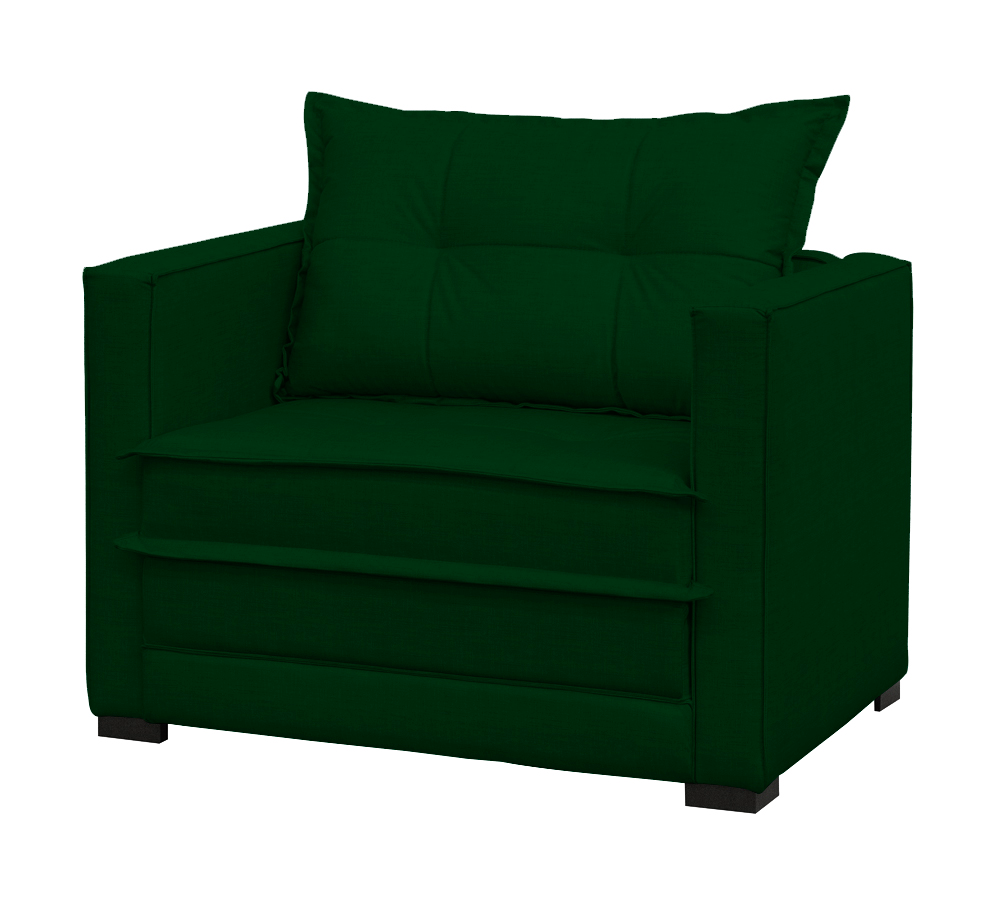 Poltrona Cama Londres Suede Verde