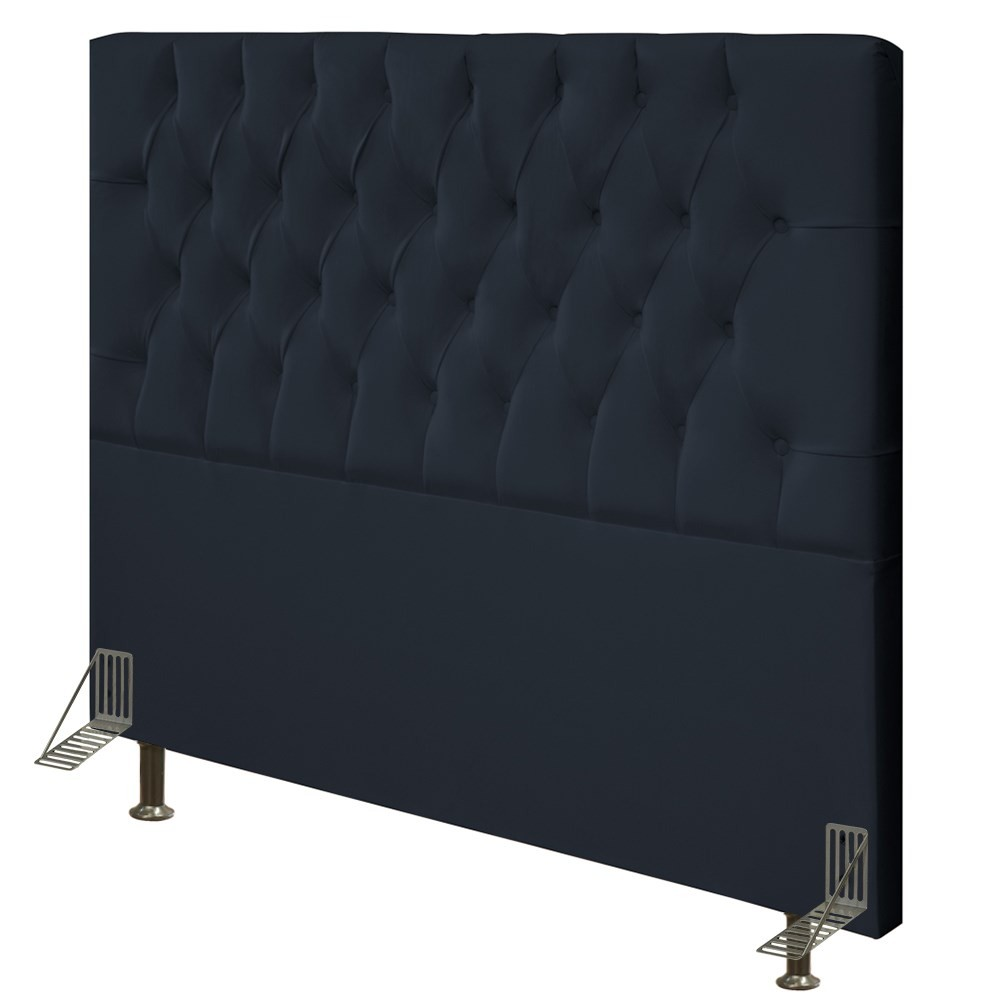 Cabeceira Cama Box Casal Queen 160cm Diamante D10 Corano Preto - Mpozenato