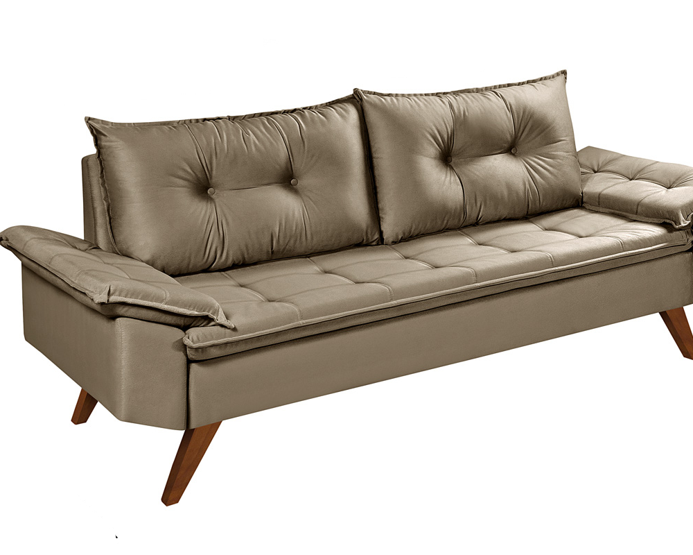 Sofa 3 Lugares Bariloche Retro Essencial Estofados Chocolate