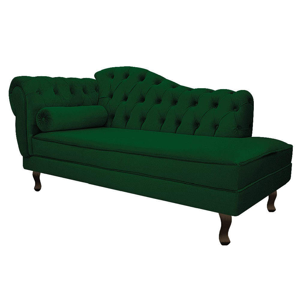 Recamier Diana 185cm Lado Direito Suede Verde - Amarena Móveis