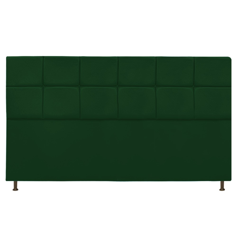 Cabeceira Estofada Damares 195 cm King Size Com Botonê Suede Verde - Amarena Móveis