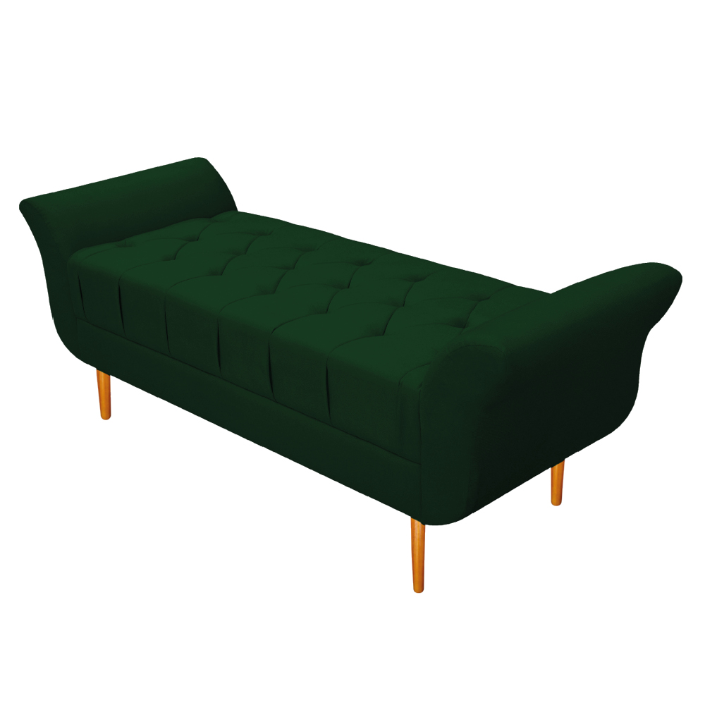 Recamier Estofado Ari 100 cm Solteiro Suede Verde - Amarena Móveis