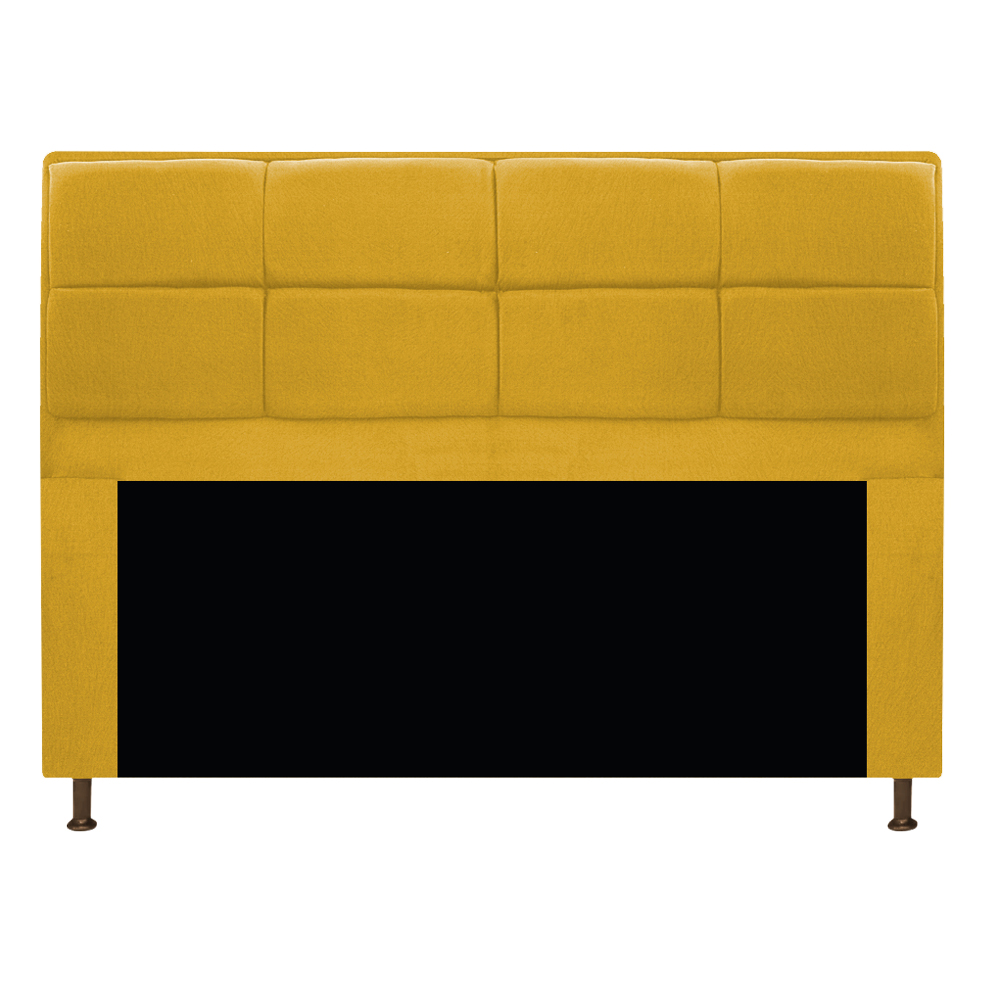 Cabeceira Munique 195 cm King Size Suede Amarelo - Amarena Móveis