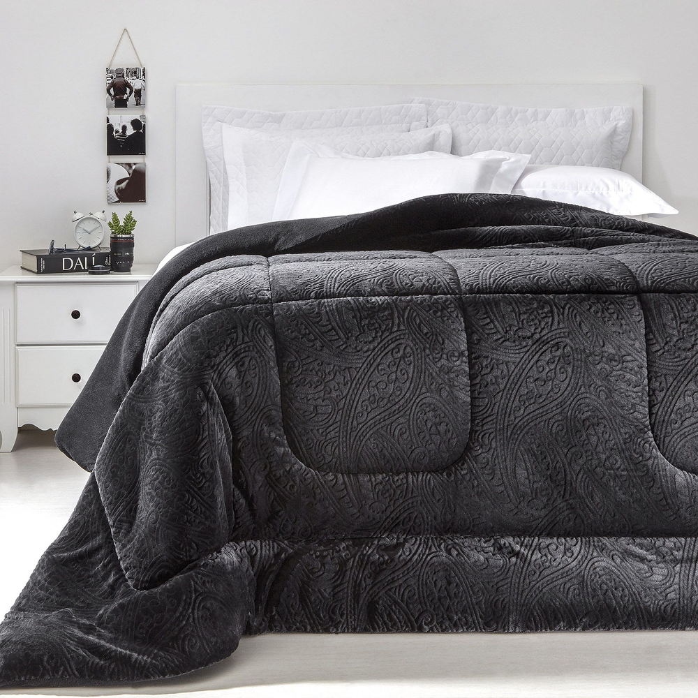 Edredom Casal DuoBlanket Preto