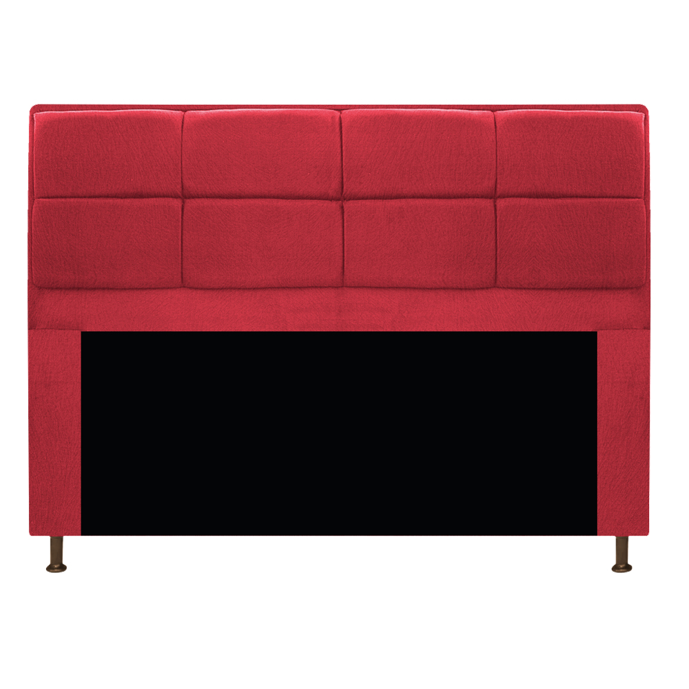 Cabeceira Munique 195 cm King Size Suede Vermelho - Amarena Móveis