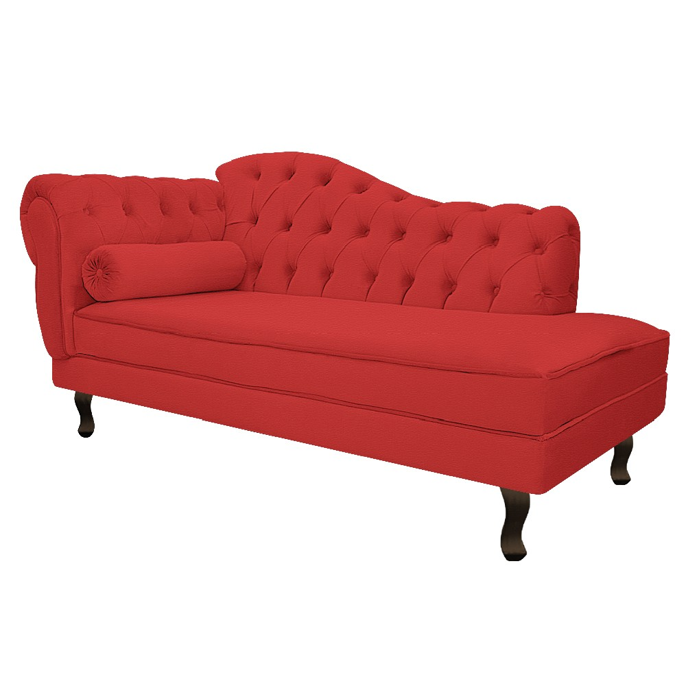 Recamier Diana 140cm Lado Direito Corano Vermelho - Amarena Móveis