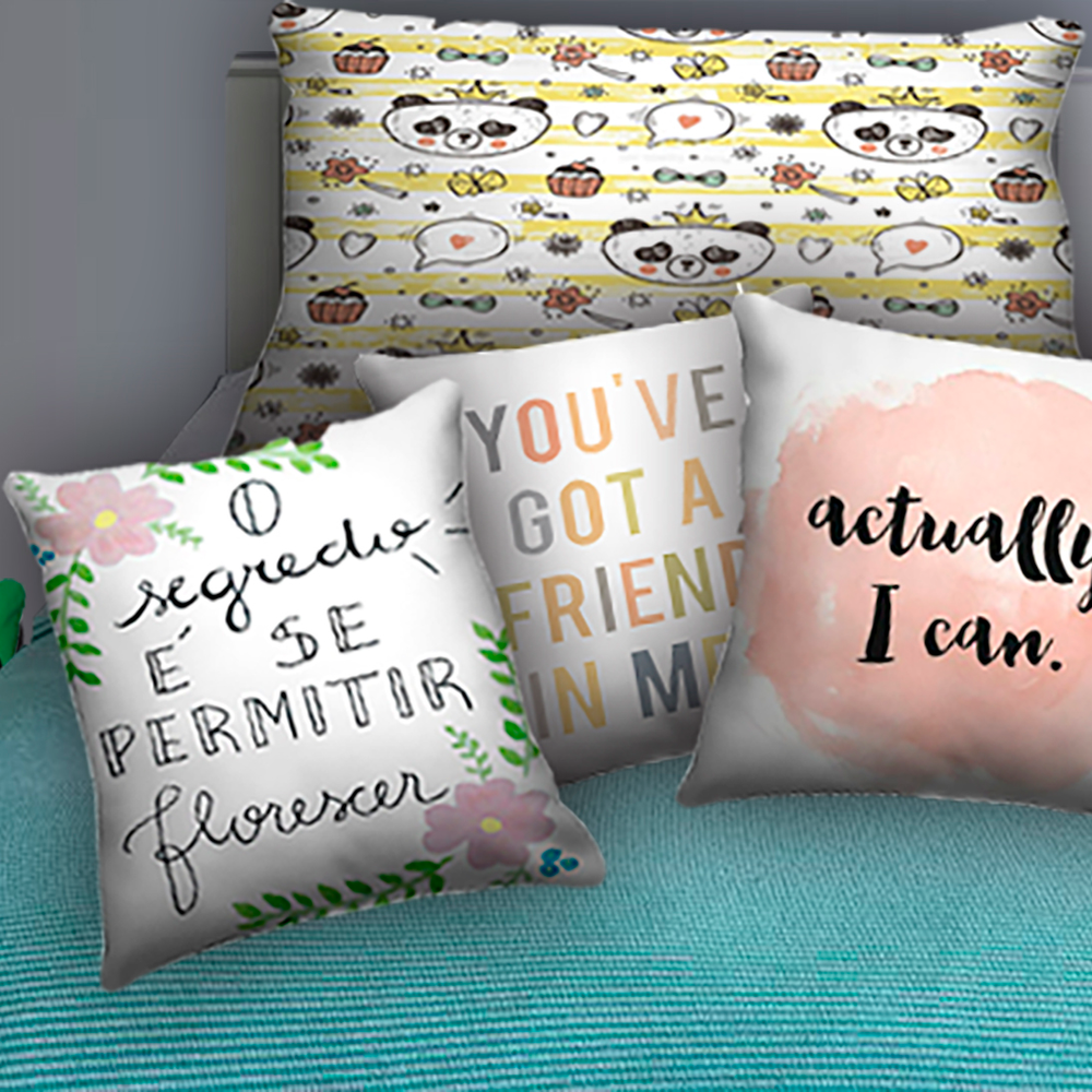 Combo Ambiente Decorativo Quarto Teen Feminino Nerderia e Lojaria teenf2 colorido