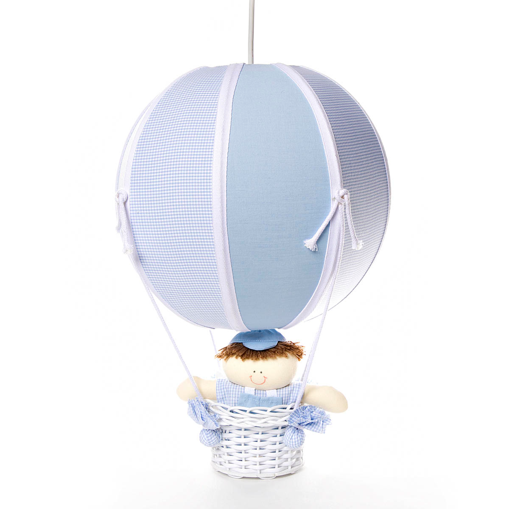 Lustre Balão Bolinha Azul Quarto Bebê Infantil